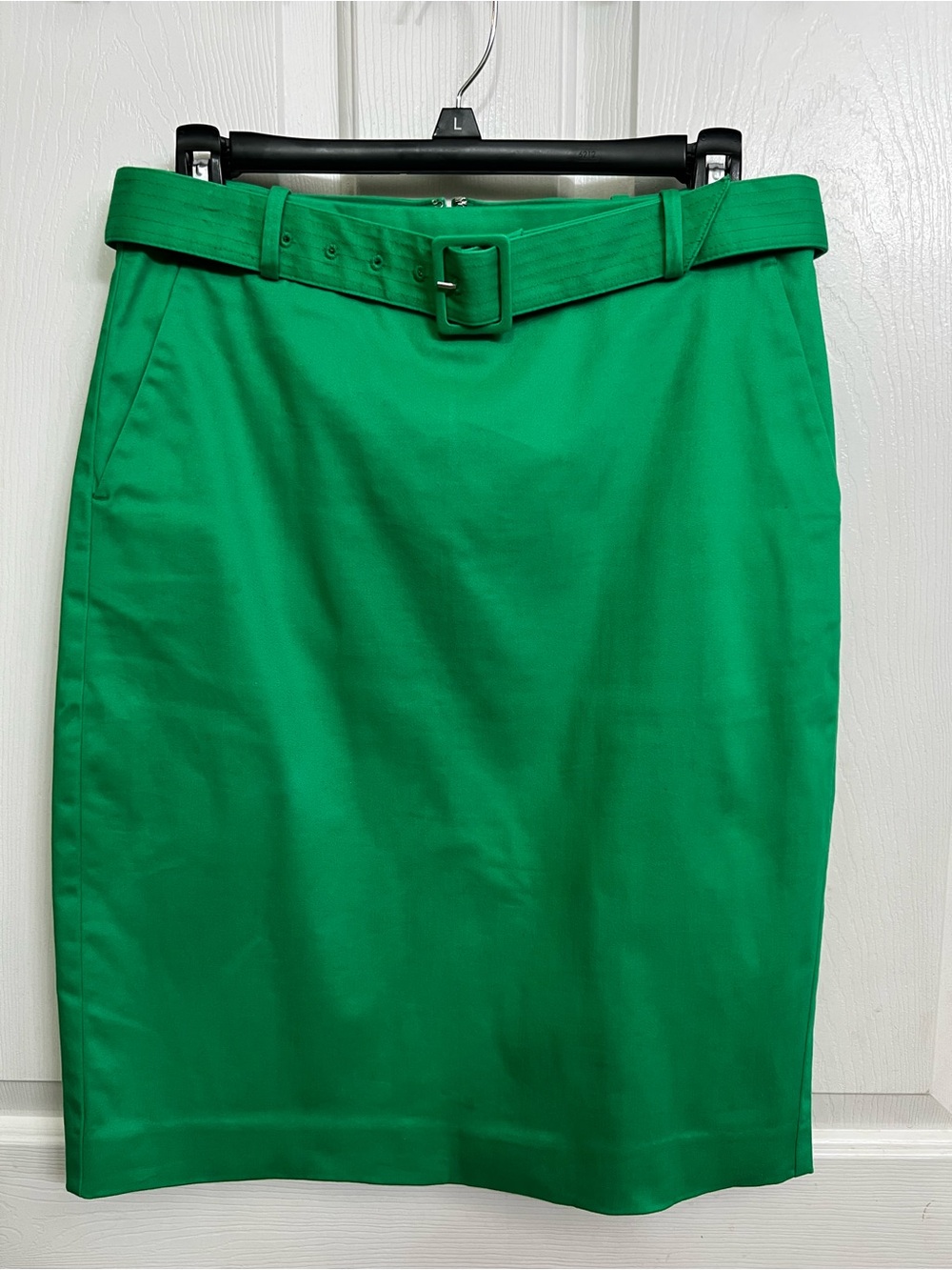 J. Crew Green Belted Pencil Skirt - size 4 Women